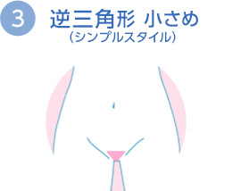 逆三角形 小さめ（シンプルスタイル）